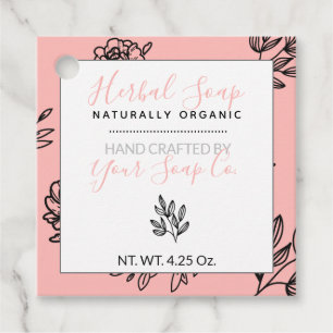 Etiquetas Para Lembrancinhas Marcas de sabão em arte de linha de folhas brancas