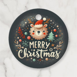 Etiquetas Para Lembrancinhas Marchas Feliz de Natal Raindeer Favor