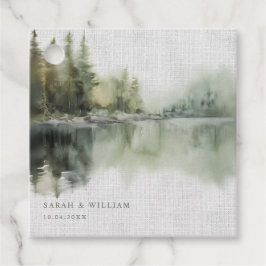 Etiquetas Para Lembrancinhas Marcos de Favor do Casamento da Floresta Verde Rus