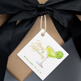 Etiquetas Para Lembrancinhas Margs & Matrimony Verde e Dourado Chá de Noiva