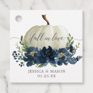 Etiquetas Para Lembrancinhas Marinho Blue Floral Pumpkin Casamento