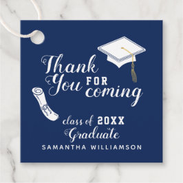 Etiquetas Para Lembrancinhas Marinho Blue White Class de 2025 Obrigado Graduaçã