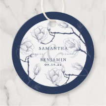 Marinho Elegante E Casamento Floral Branco Obrigad