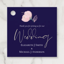 Etiquetas Para Lembrancinhas Marinho Moderno Azul Cor-de-rosa Rosa Dourado Orça