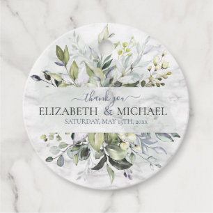 Etiquetas Para Lembrancinhas Mármore Azul Eucalipto Verde Marble Botânico