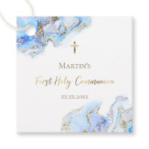 mármore de tinta azul Primeira Comunhão Santa