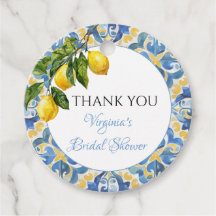 Mediterranean Lemon Noiva Obrigado Chuva de Presen