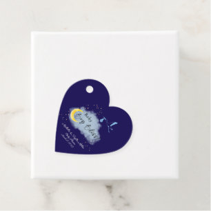 Etiquetas Para Lembrancinhas Meia-noite Blue Starlit Baby Boy Stork