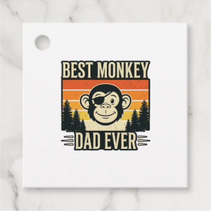 Etiquetas Para Lembrancinhas Melhor Pai Macaco de Todos os Tempos Camisa Vintag