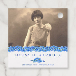 Etiquetas Para Lembrancinhas Memória funerária dom azul esqueçam-me não semente