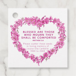 Etiquetas Para Lembrancinhas Memória funerária dom rosa-me-esqueço-não-semente