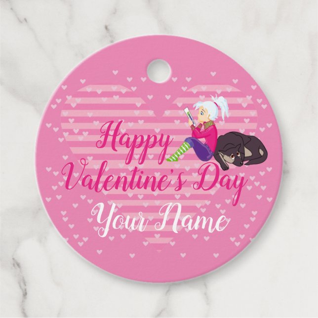 Etiquetas Para Lembrancinhas Menina apaixonada (Frente)