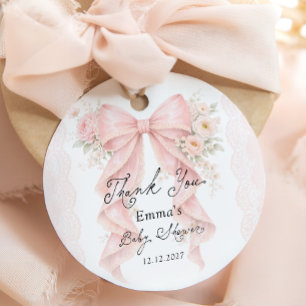 Etiquetas Para Lembrancinhas Menina de Arco Floral Elegante Chuveiro de Bebê Ob