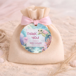 Etiquetas Para Lembrancinhas Menina de Tartaruga Marinha Baby Shower Obrigado