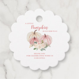 Etiquetas Para Lembrancinhas Menina Rosa Pumpkin Chá de fraldas Favorecida Meni