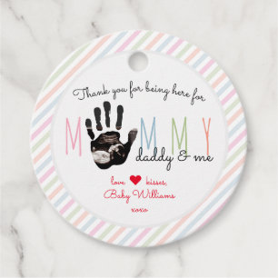 Etiquetas Para Lembrancinhas Mensagem do Chá de fraldas Bump Ultrasound Cute