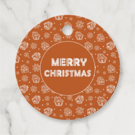 Etiquetas Para Lembrancinhas Merry Christmas Doodle Gingerbird House Tag Favor