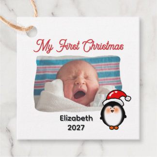 Etiquetas Para Lembrancinhas Meu Primeiro Natal Fofa Foto Personalizada de Ping