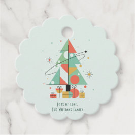 Etiquetas Para Lembrancinhas Mid-Century Merry Christmas