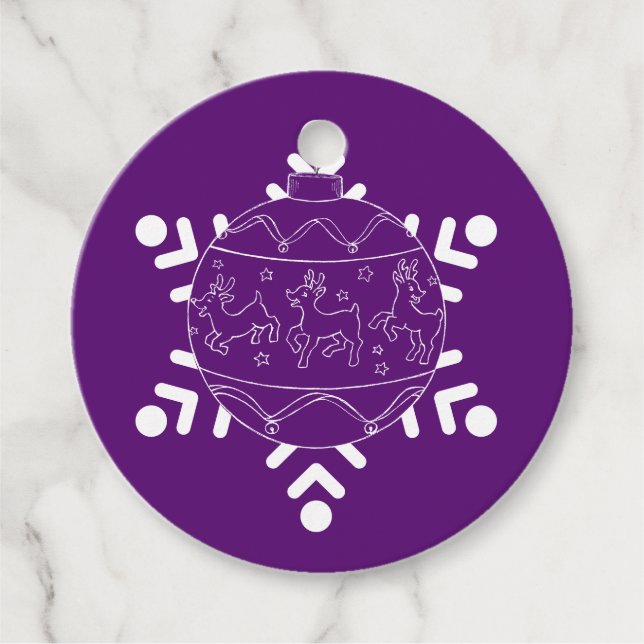 Etiquetas Para Lembrancinhas Midnight Baby Reindeer (Frente)