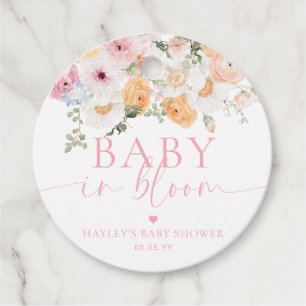 Etiquetas Para Lembrancinhas Millie Floral Baby In Bloom Chá de fraldas