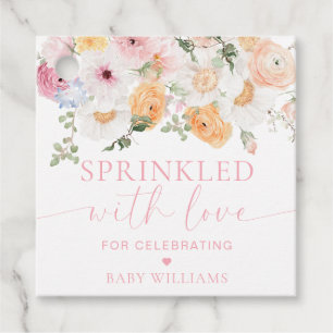 Etiquetas Para Lembrancinhas Millie Floral Chá de fraldas Empurrado Com Amor