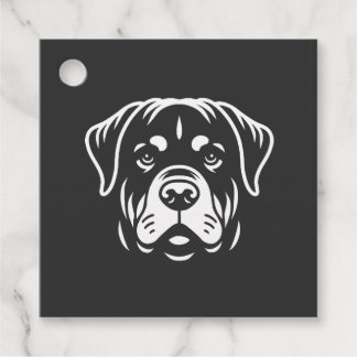 Etiquetas Para Lembrancinhas Minimalist Rottweiler Face Design � Bold Line Art