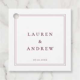 Etiquetas Para Lembrancinhas Minimalista Clássico Moderno de Bordeaux Burgandy