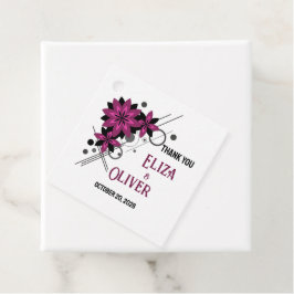 Etiquetas Para Lembrancinhas Minimalista elegante luxo moderno floral Borgonha
