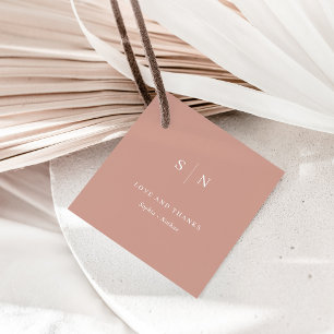 Etiquetas Para Lembrancinhas Mínimo e Chic   Obrigado Terracotta Wedding