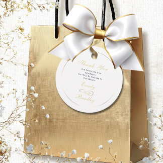 Etiquetas Para Lembrancinhas Mínimo Ouro Branco Script Marinho Quadro de Ouro E