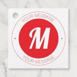 Etiquetas Para Lembrancinhas Modelo de Monograma e Texto Circular Personalizáve