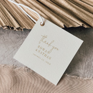 Etiquetas Para Lembrancinhas Modern Chic Vintage Dourado Obrigado Casamento