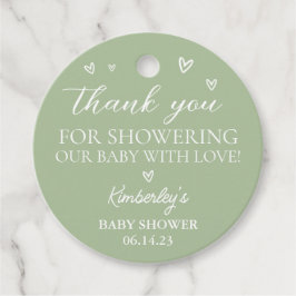 Etiquetas Para Lembrancinhas Modern Hearts Hello Chá de fraldas Obrigado