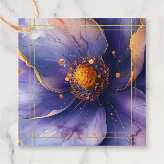 Etiquetas Para Lembrancinhas Modern Minimalist Gold and Purple Wedding 