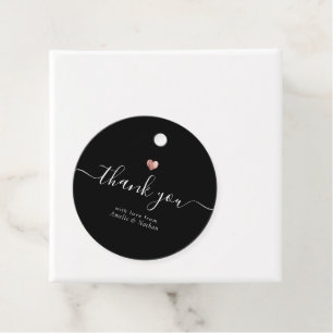 Etiquetas Para Lembrancinhas Modern Obrigado Escrevendo Casamento Dourado Rosa