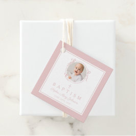 Etiquetas Para Lembrancinhas Modern Pink Girl Baptism Photo