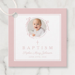 Etiquetas Para Lembrancinhas Modern Pink Girl Baptism Photo