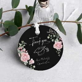 Etiquetas Para Lembrancinhas Modern Pink Roses Script Graduation