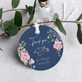 Etiquetas Para Lembrancinhas Modern Pink Roses Script Graduation