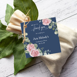 Etiquetas Para Lembrancinhas Modern Pink Roses Script Graduation