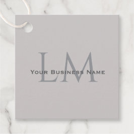 Etiquetas Para Lembrancinhas Modern Taupe Gray Monogram Branding