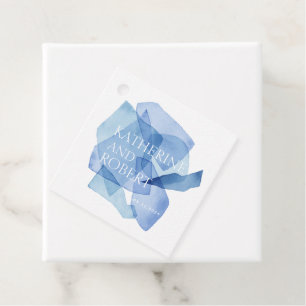 Etiquetas Para Lembrancinhas Modern Watercolor Forma Monograma de Casamento