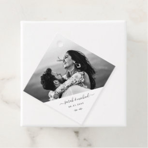 Etiquetas Para Lembrancinhas Moderno Agradecimento de Casamento de Foto Simples