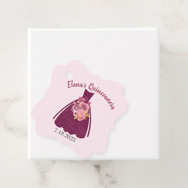Etiquetas Para Lembrancinhas Moderno Quinceañera Glitter (In Situ)
