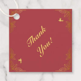 Etiquetas Para Lembrancinhas Moderno Vermelho Dourado 50 Fabuloso Aniversário