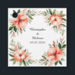 Etiquetas Para Lembrancinhas Moldura Floral em Aquarela Elegante<br><div class="desc">Uma delicada moldura floral em aquarela com rosas pastéis,  folhagens exuberantes e pequenas flores. Perfeita para convites de casamento,  designs românticos ou cartões de felicitações sazonais com um estilo elegante e atemporal.</div>