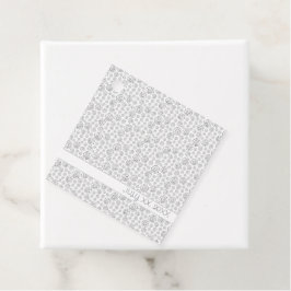 Etiquetas Para Lembrancinhas Monochromatic Black Geometric Swirls Pattern