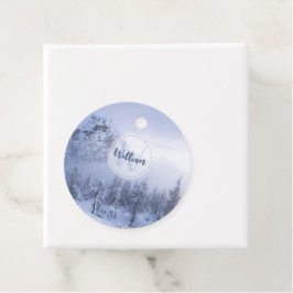 Etiquetas Para Lembrancinhas Monograma da floresta de névoa das maravilhas do i