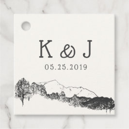 Etiquetas Para Lembrancinhas Monograma de casamento russo de retirada de montan